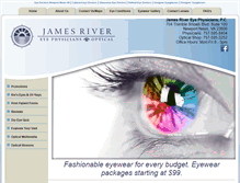 Tablet Screenshot of jamesrivereye.net